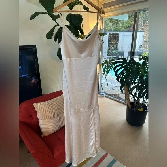 Lulus Satin Maxi Dress - Picture 4 of 6